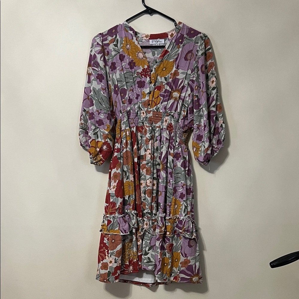 Polagram Multicolor Floral Dress